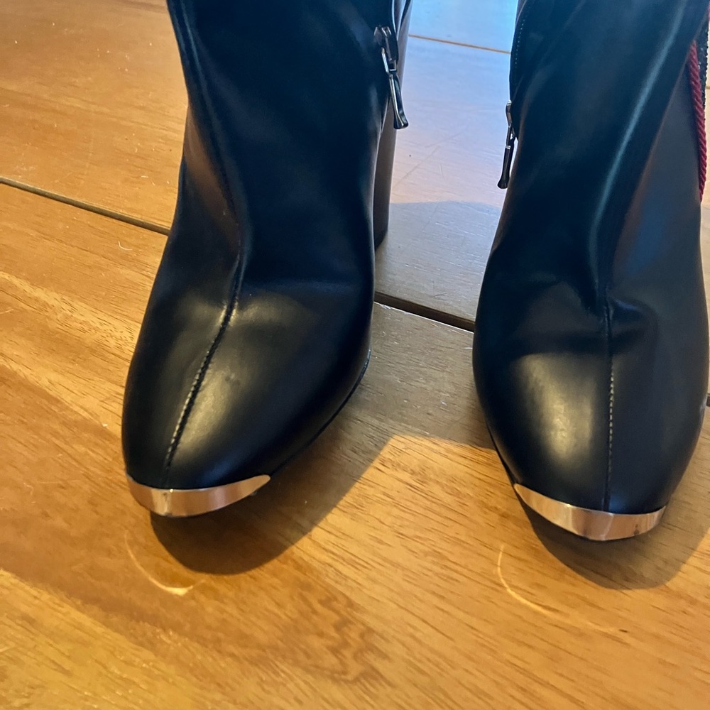RARE! AMIRI Glitter Striper Leather Boots - Picture 12 of 13